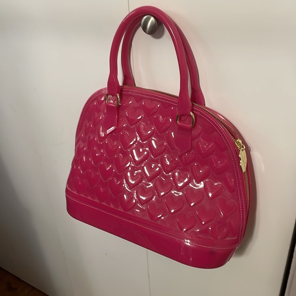 Luv Betsey Johnson 3D Heart Jelly Dome Satchel - Picture 4 of 6